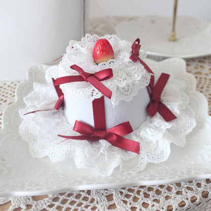 Hat Lolita Mini Sweet Strawberry Cake
