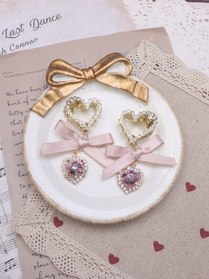 Rhinestone Kei Jirai Bowknot Color Hairclip Heart Options 5