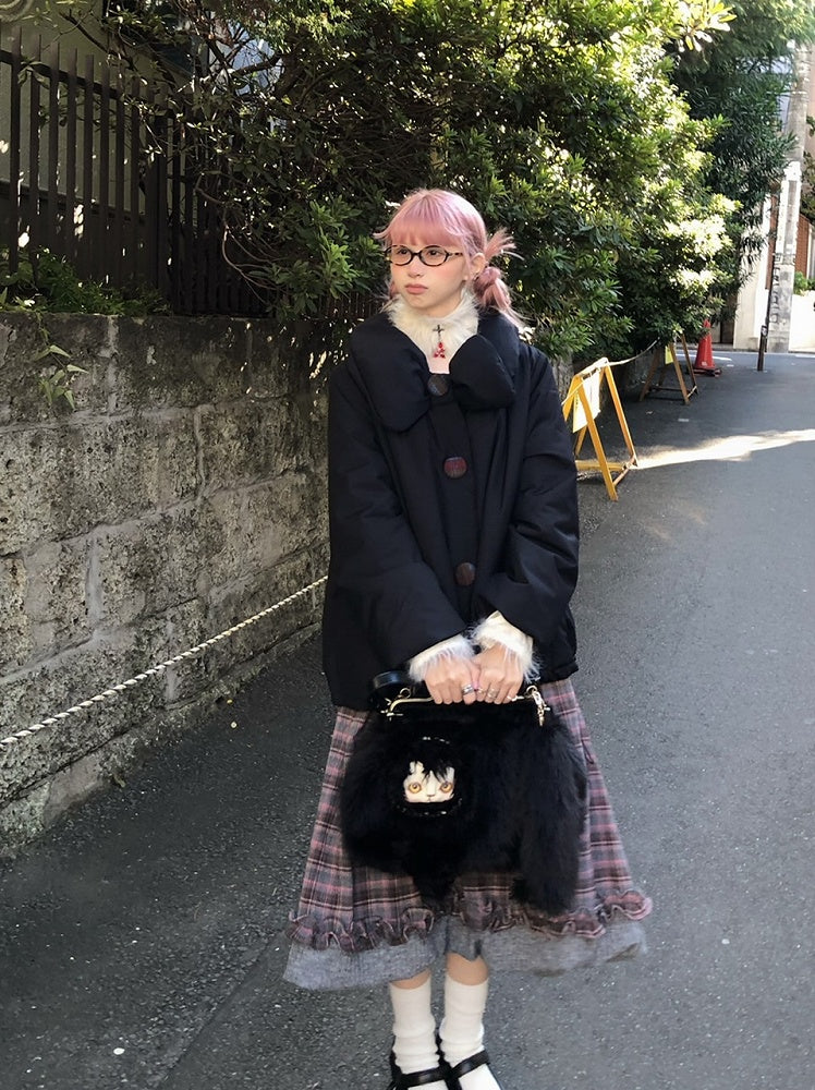 Plush Choker Drip Beige Blood Cross