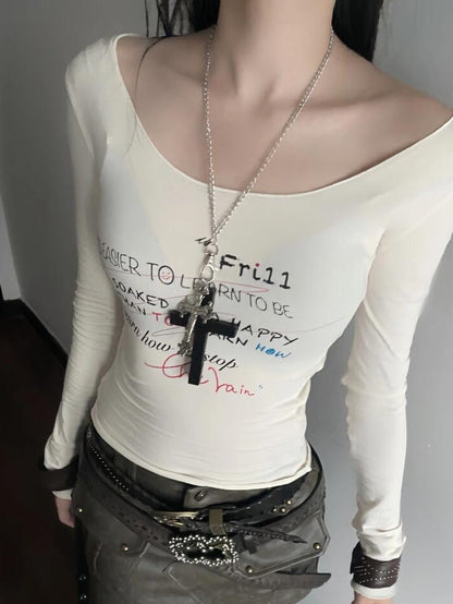 4-Color Gothic Cross Pendant Necklace