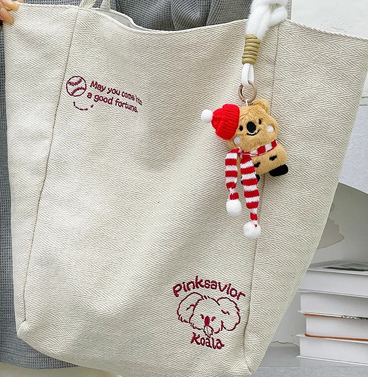 コアラベージュオープントップショルダーバッグ