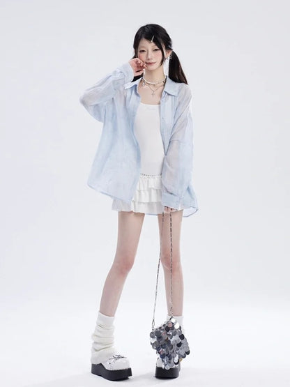 Mini-Ärmelloses Kleid Weißer Balletcore Basken-Taille Stufenrock