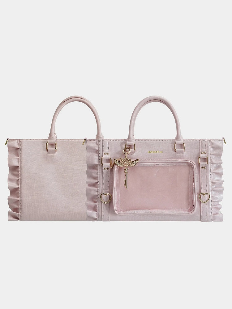 Pink – Large Ita Tote Capacity Iridescent Magical Girl