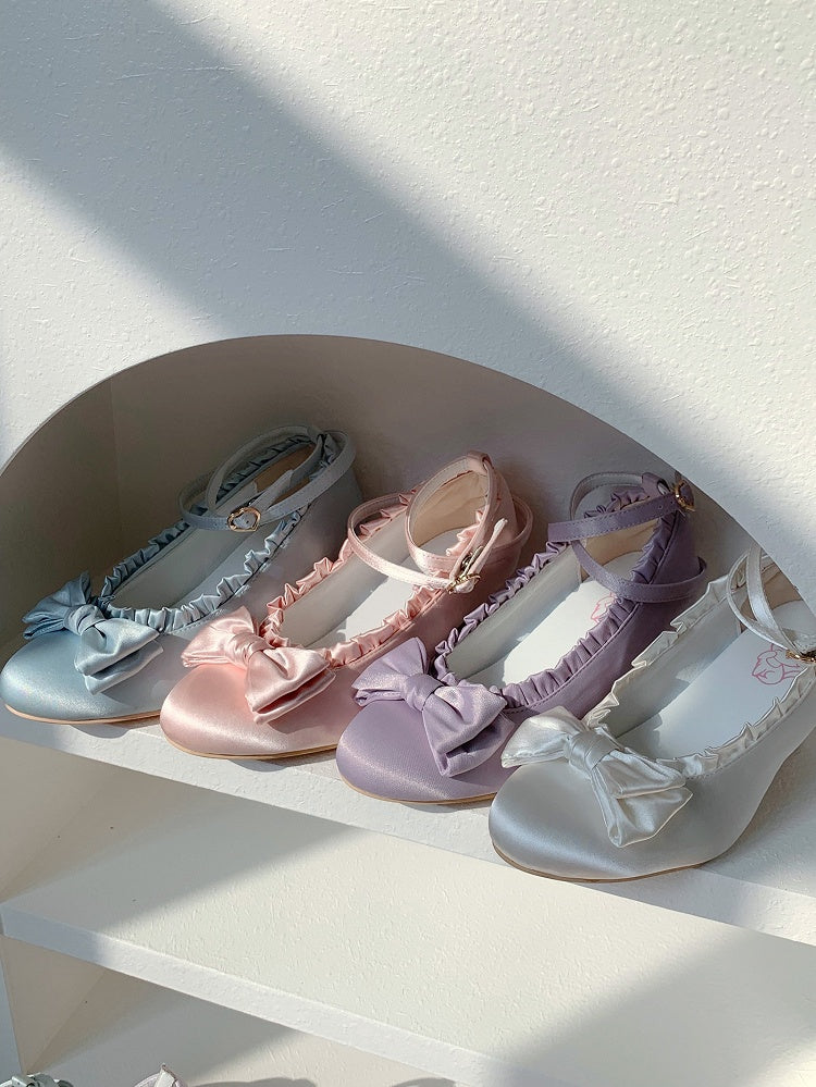 Elegant Janes Accents Lolita - Ruffles Pink Edging Delicate Bow Mary