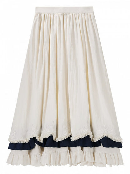 Classic Lolita Four-Piece Set with Ruffles and Embroidery - Xiong Dou Jiang
