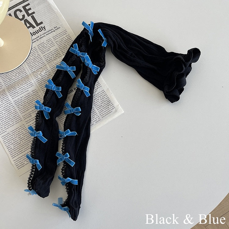 with Tights Cut-out Options Color 21 Design Bowknot Floral Pattern