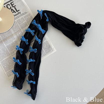 with Tights Cut-out Options Color 21 Design Bowknot Floral Pattern