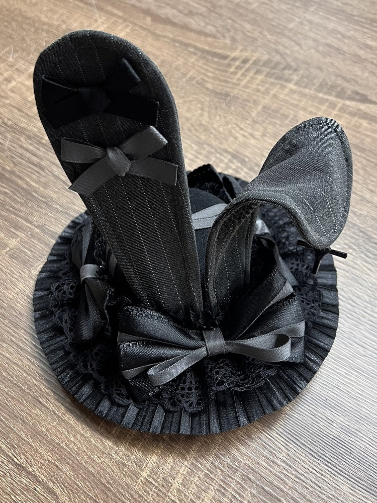 Gothic Bunny Lolita Dark Hat Ears Gray Mini