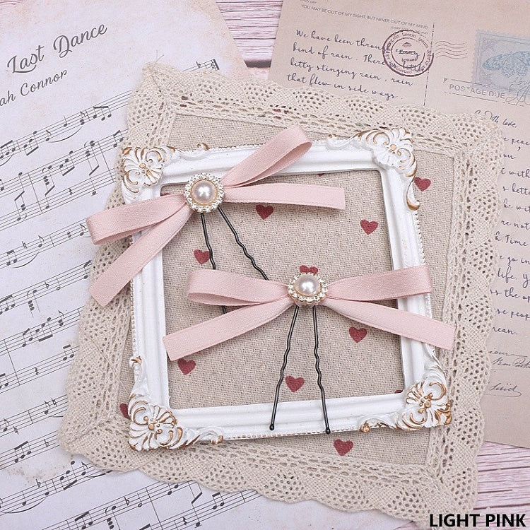 Bowknot Hair 6 Pearl Kei Clip Color Jirai Options