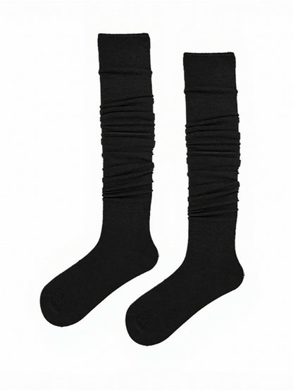6-Color Minimalist Solid Overknee Socks - ModaSwings