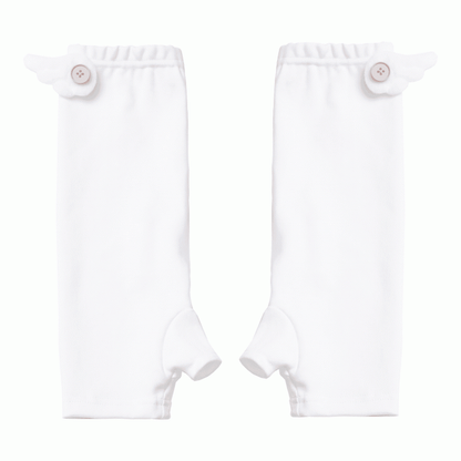 White Button Angel Armwear Accent Wing Blue/Pink