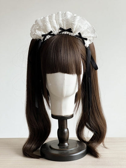 Options Bows KC Ribbon Streamers – Color Lolita White and 6 Lace with Ruffled