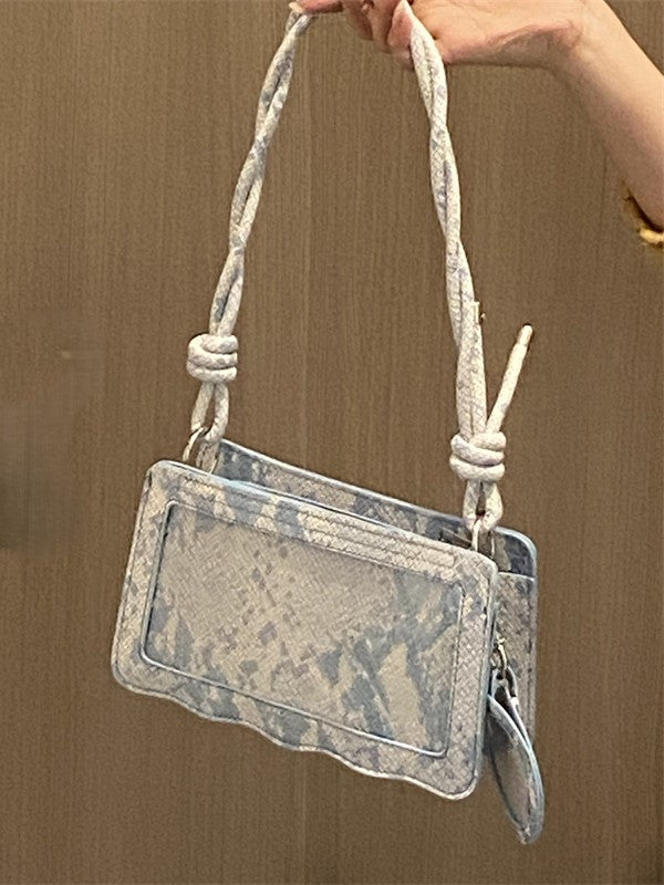 Snakeskin Bag 4 with Pattern Badge Colors Holder Shoulder