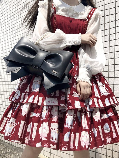 Black/Pink Bokwnot Crossbody Sweet Lolita Bag