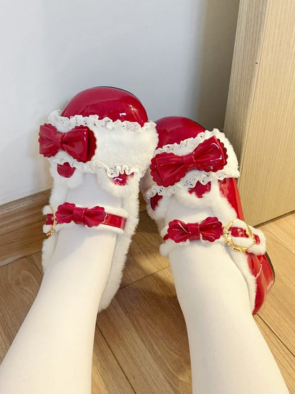 Accents Lolita Low Ear Bear Wine Closure with Snap Red Heels Sweet