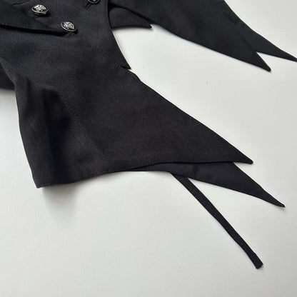 ブラックゴシック王子ロリータホルターネックブレザーカラーウエストコートBE003