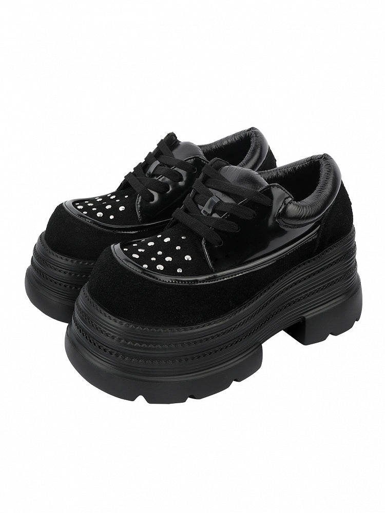 Functional Black Platforms Embellishments System Punk Lacing Stud