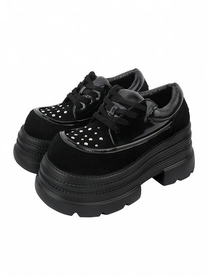 Functional Black Platforms Embellishments System Punk Lacing Stud