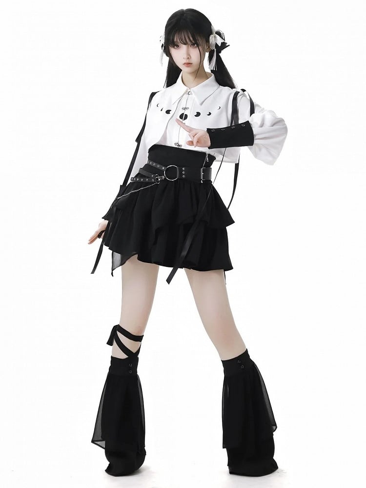 Skirt Black Tiered