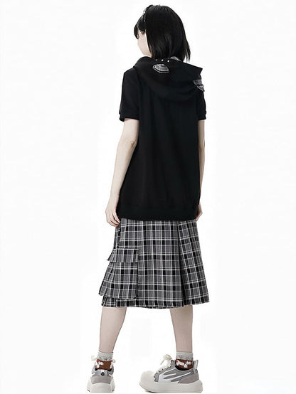 フードグラフィック ブラック キティ イヤー デザイン Tシャツ