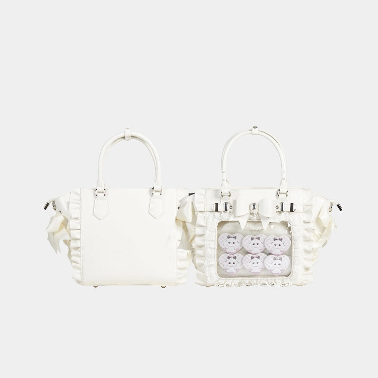 Ita Capacity – Jirai Trim White Kei Large Tote Lace