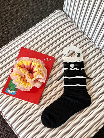 Calf Color Heart 6 Decorated Bowknot Options Loose Beaded Detail