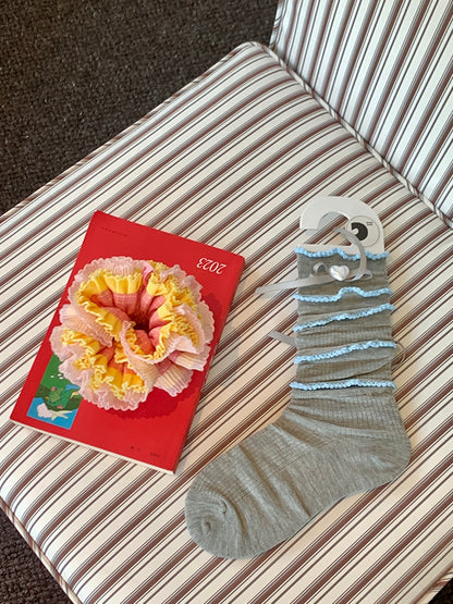 Calf Color Heart 6 Decorated Bowknot Options Loose Beaded Detail