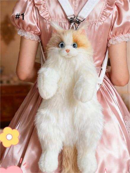 Plush Large Realistic - Cat Size Bag Backpack/Crossbody