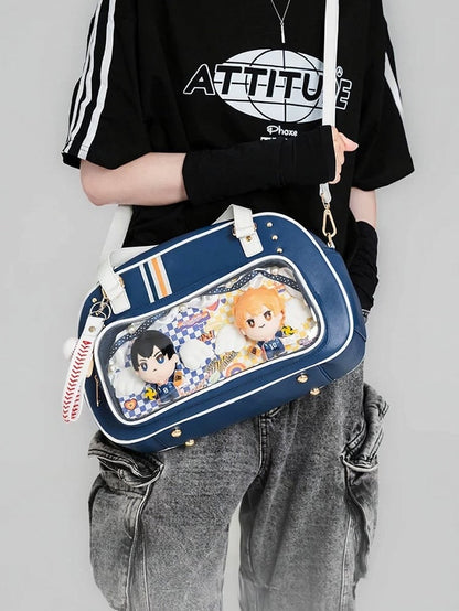 2-Color Sport Large Capacity Ita Crossbody Bag