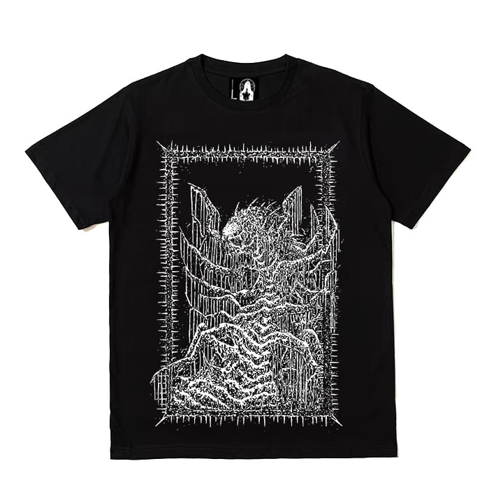 Ghost Gothic Print Black Skeleton T-Shirt