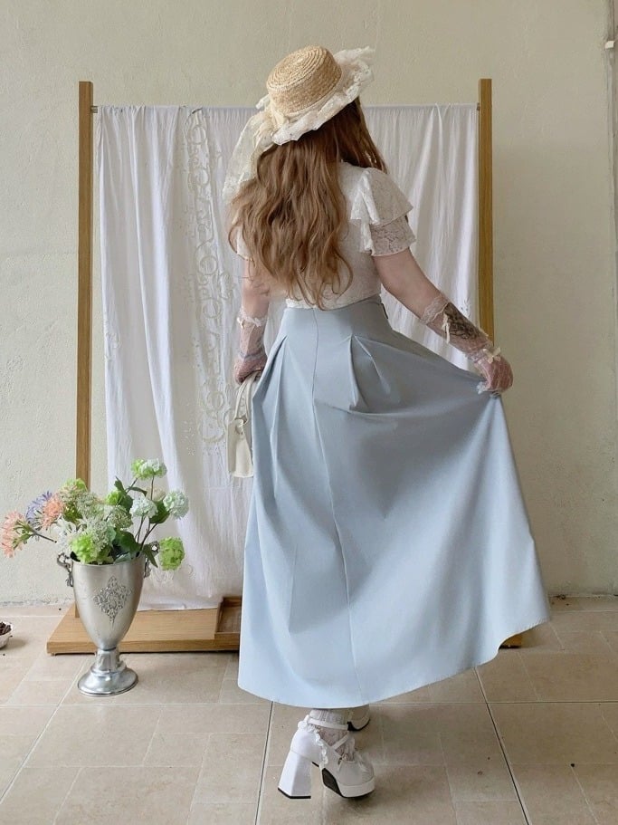Elegant Blue White Heart Crystal Bowknot Long Dress - Hard Candy