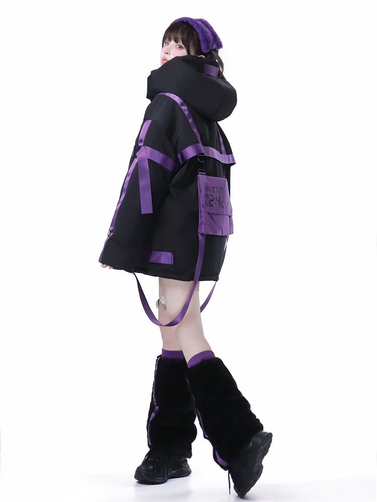Kei and Leg Warmers Jirai Purple Black