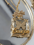 Frame Vintage Pendant Necklace Lolita Golden Butterfly
