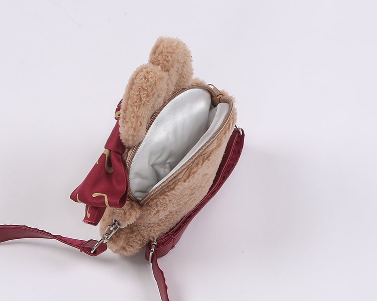 Coffee Bunny Plush Crossbody
