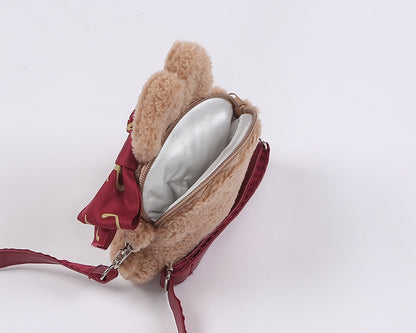 Coffee Bunny Plush Crossbody