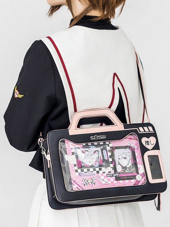 4 Colors Camera Theme Kawaii Fashion Transparent Window Ita Bag - mowap