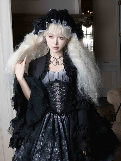 Hairband Accent with Gothic Lolita Bow Ruffle