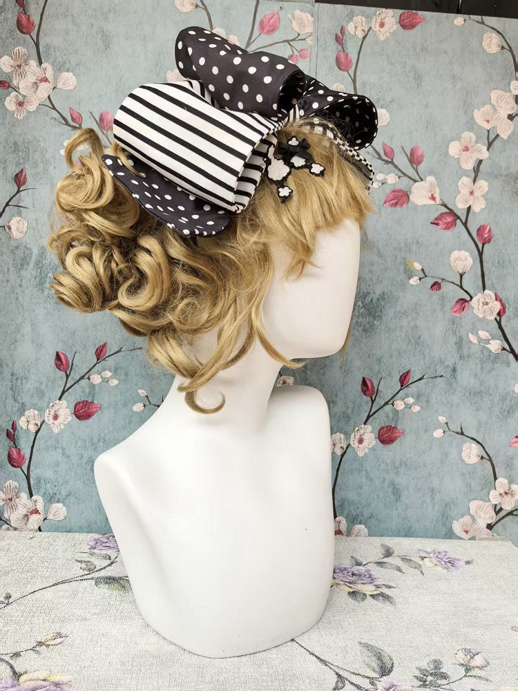 Embroidery with Pink Bowknot / BlackWhite Poodle KC Patch