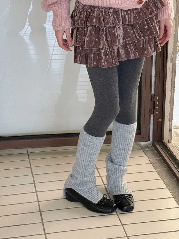 Slouchy Ribbed Knit Warmers Leg
