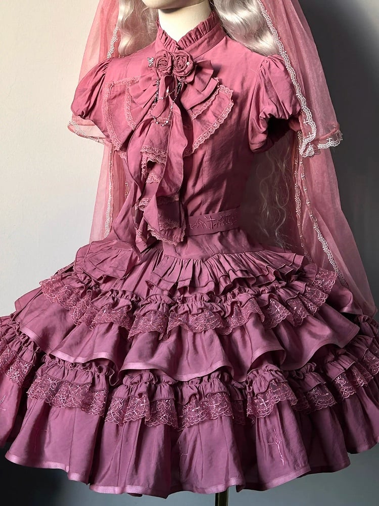 Pink Puff Short Sleeves Gothic Lolita  Blouse
