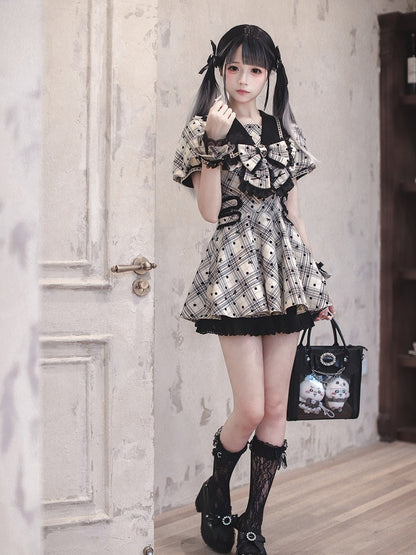 Rhinestone Bow Polka Dot Wrist Cuffs - Ekomi