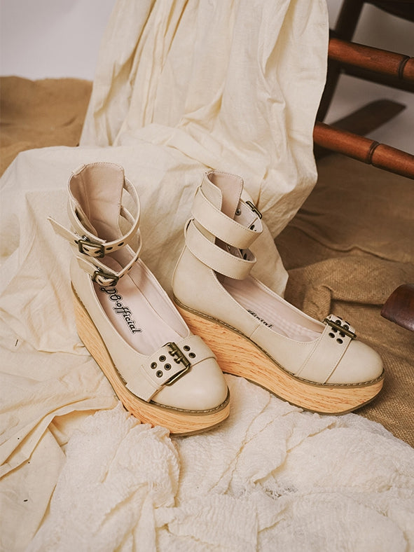 Era Ankle Fastener Platform Off-white Design Multi Buckle Steam - with Shoes