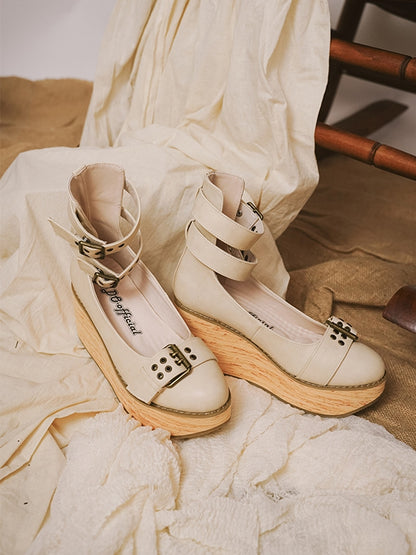 Era Ankle Fastener Platform Off-white Design Multi Buckle Steam - with Shoes