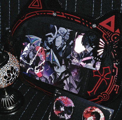 Cat Ear Glow-in-the-dark Cyberpunk Ita Bag Black Red - Daylight