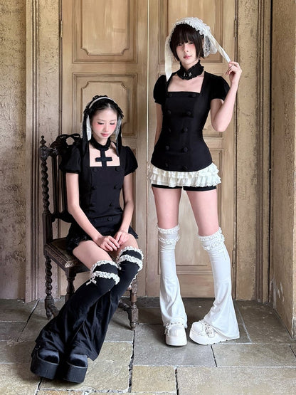 Gothic Black Cross Choker - Damn Girl