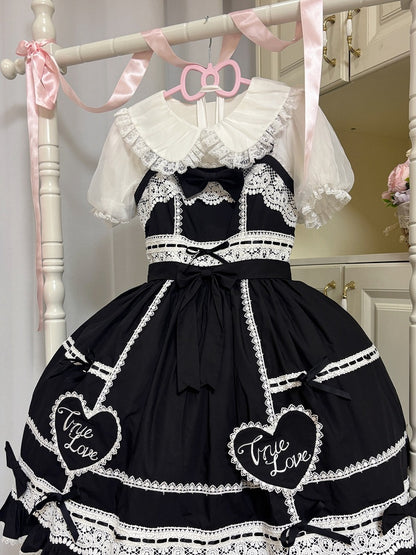 ベージュのパフホワイトシャツ半袖 /