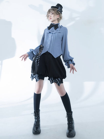 ブラックプリンスコルセットベルトウエスト王子ロリータショーツ衣装