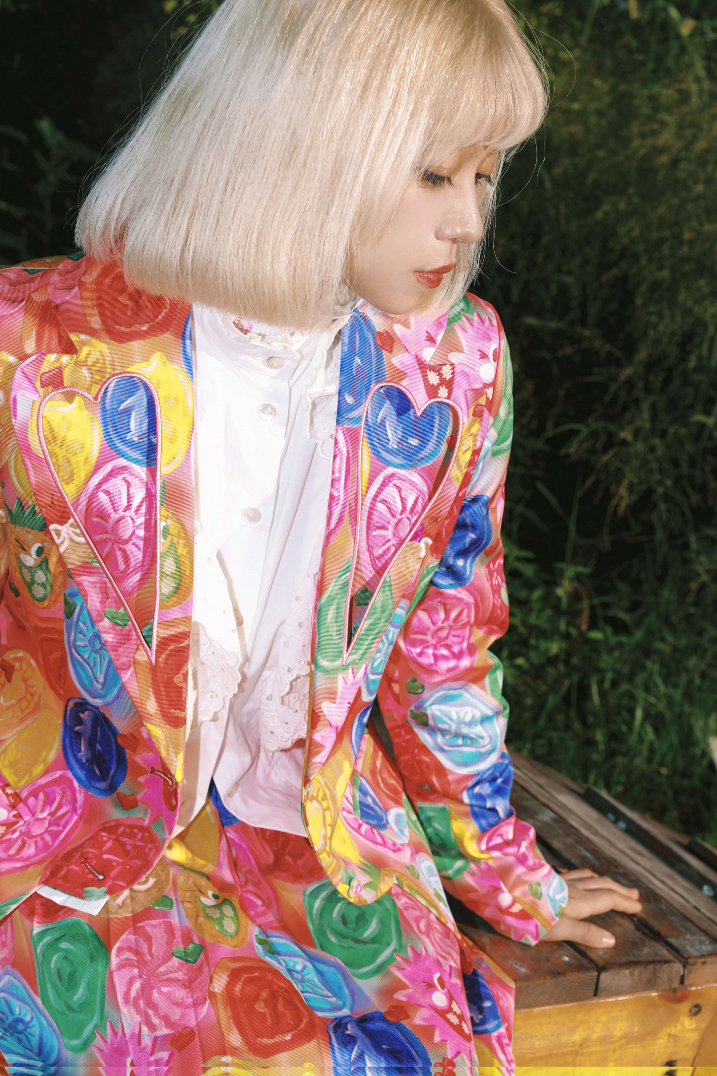 ジャケットy2k + 襟付きスカートファンタジー