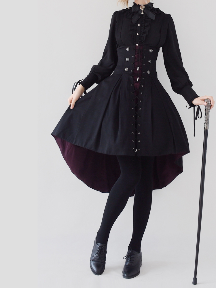 Plus Size Friendly - Hi-Lo-Rock Unterbrustrock mit hoher Taille