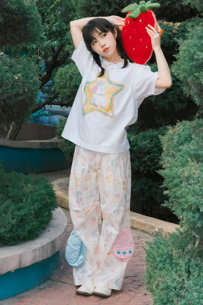 スタープリントTシャツラブ